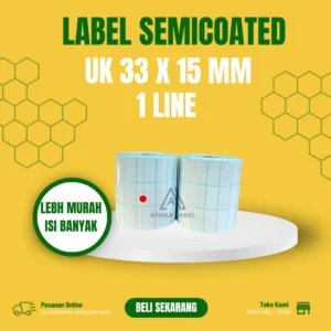 Semicoated SC STICKER LABEL SEMICOATED UK 33X15 MM | STICKER SC 33 X 15 MM ISI 1.000pcs 1 Line