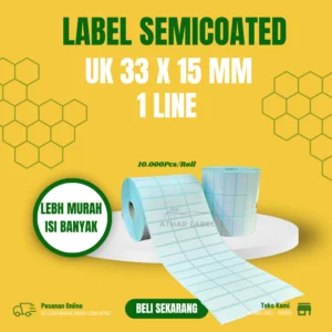 STIKER LABEL BARCODE Uk. 33 X 15 (3 LINE) SC ISI 10.000 Pcs/ 1 Roll